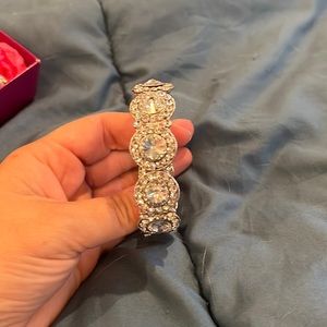 Sterling silver bracelet with cubic zirconia